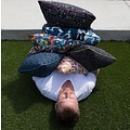 electra eggleston Bali Indigo 18" Pillow