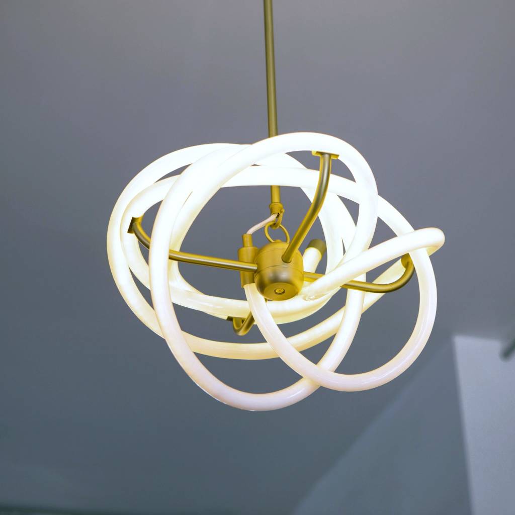 Corinne Mynatt Bespoke Brass, LED & Silicone Chandelier