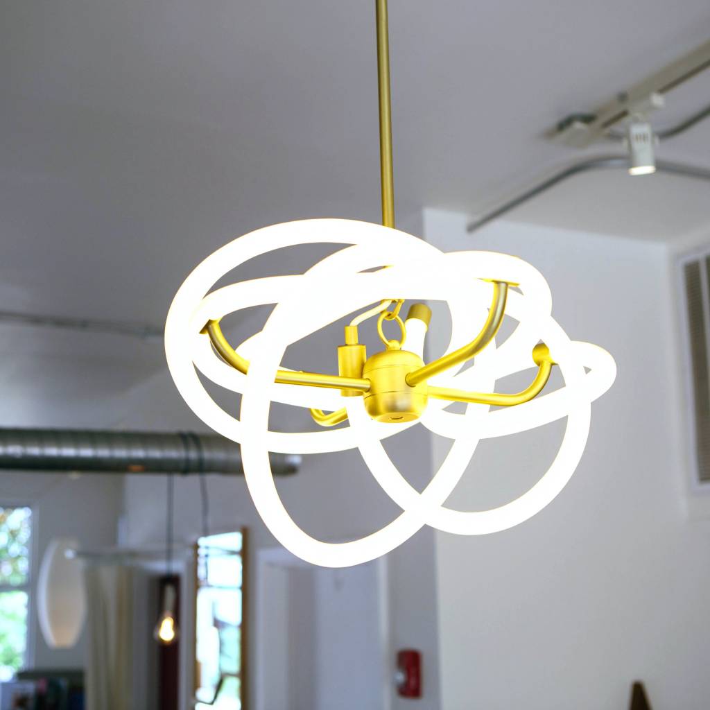 Corinne Mynatt Bespoke Brass, LED & Silicone Chandelier