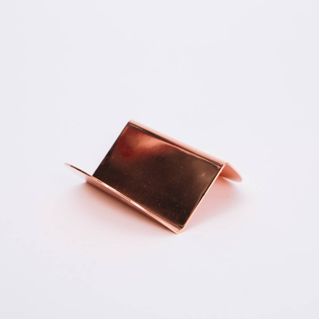 Souda Wave Business Card Holder, Copper