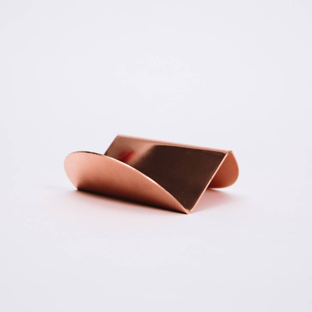 Souda Wave Business Card Holder, Copper