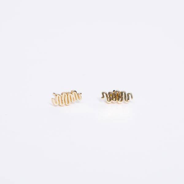 Dream Collective Squiggle Studs, pair, 14k Gold