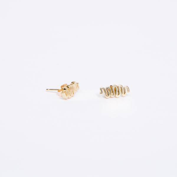 Dream Collective Squiggle Studs, pair, 14k Gold