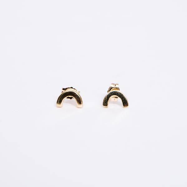 Dream Collective U Studs, pair, 14k Gold