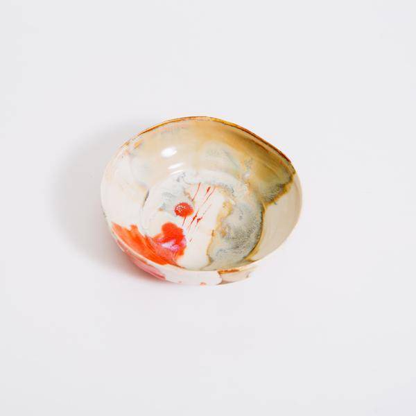 Glaze Moods Jewel Dish Yellow/Red