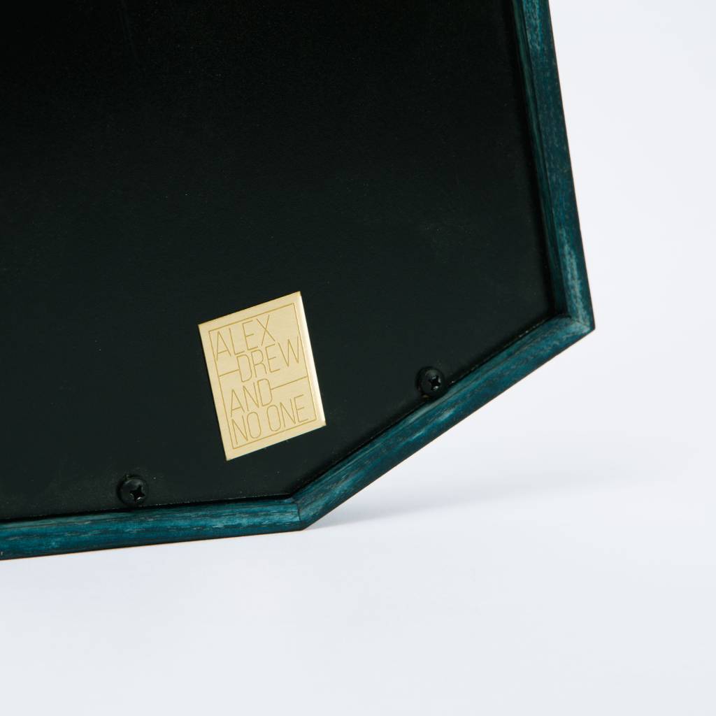 Alex Drew & No One Mirrored Bottom Tray dyed phthalo green