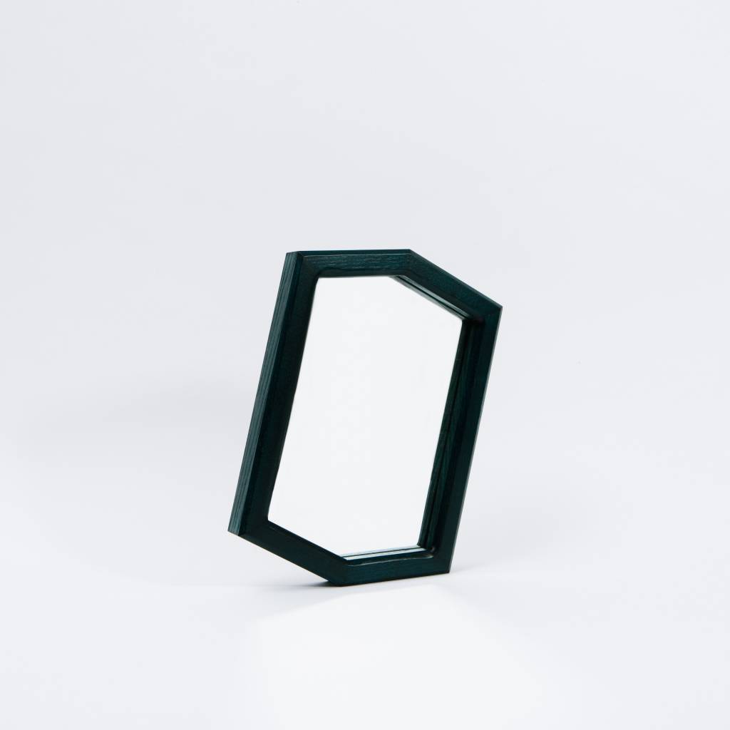 Alex Drew & No One Mirrored Bottom Tray dyed phthalo green