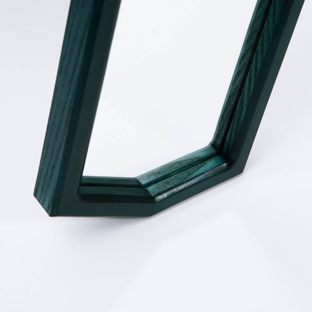 Alex Drew & No One Mirrored Bottom Tray dyed phthalo green