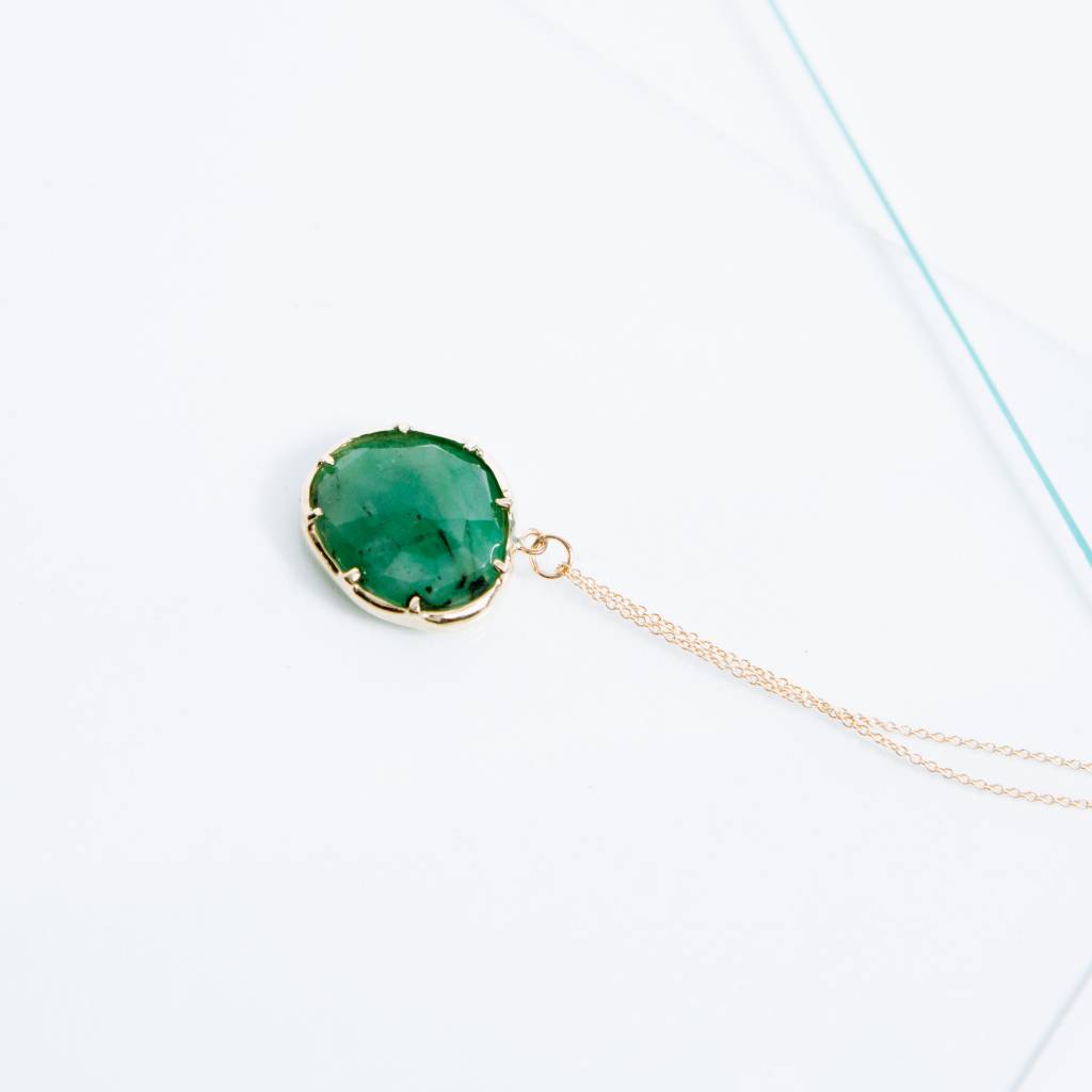 Kathryn Bentley Fine Jewelry Emerald Organic Amulet