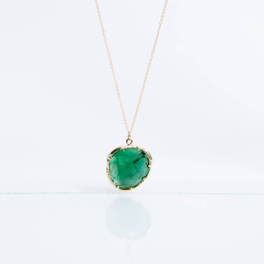 Kathryn Bentley Fine Jewelry Emerald Organic Amulet