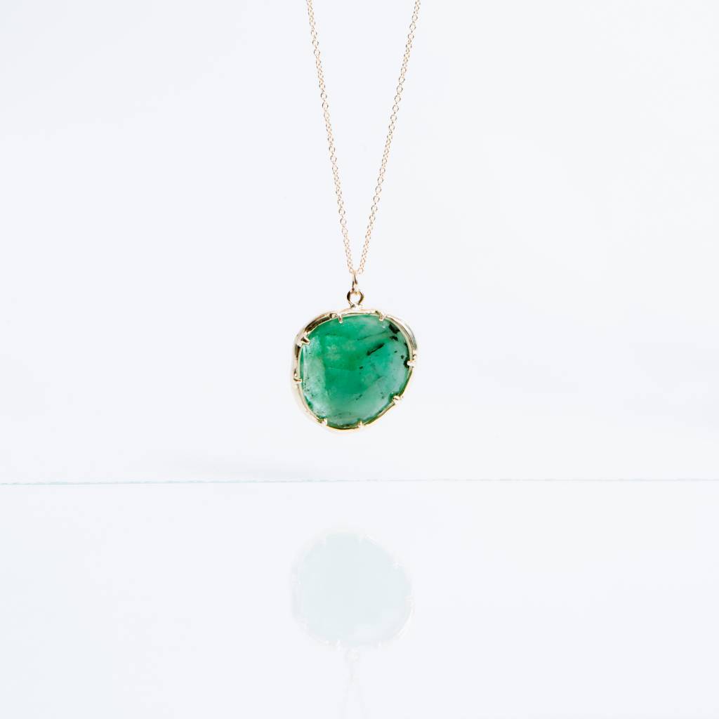 Kathryn Bentley Fine Jewelry Emerald Organic Amulet