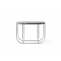Menu Cage Table Chrome/Grey Marble