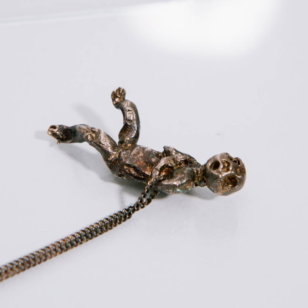 Alice Waese Silver Baby Saint Pendant