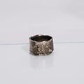 Alice Waese Silver Cut Bark Ring, Size 9