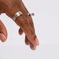 Alice Waese Silver Stitch Ring, Size 9