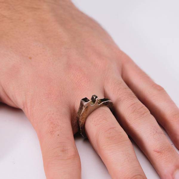 Alice Waese Silver Two Prong Ring, Size 9