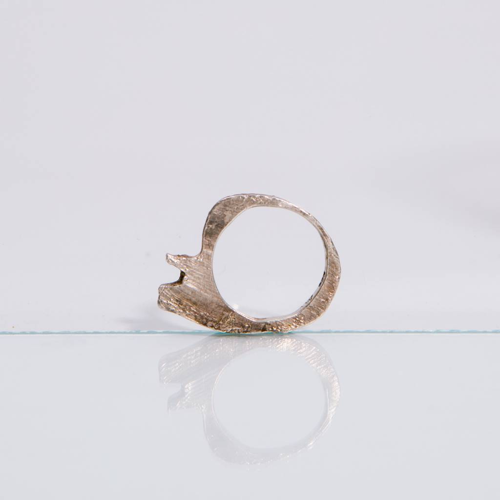 Alice Waese Silver Two Prong Ring, Size 9