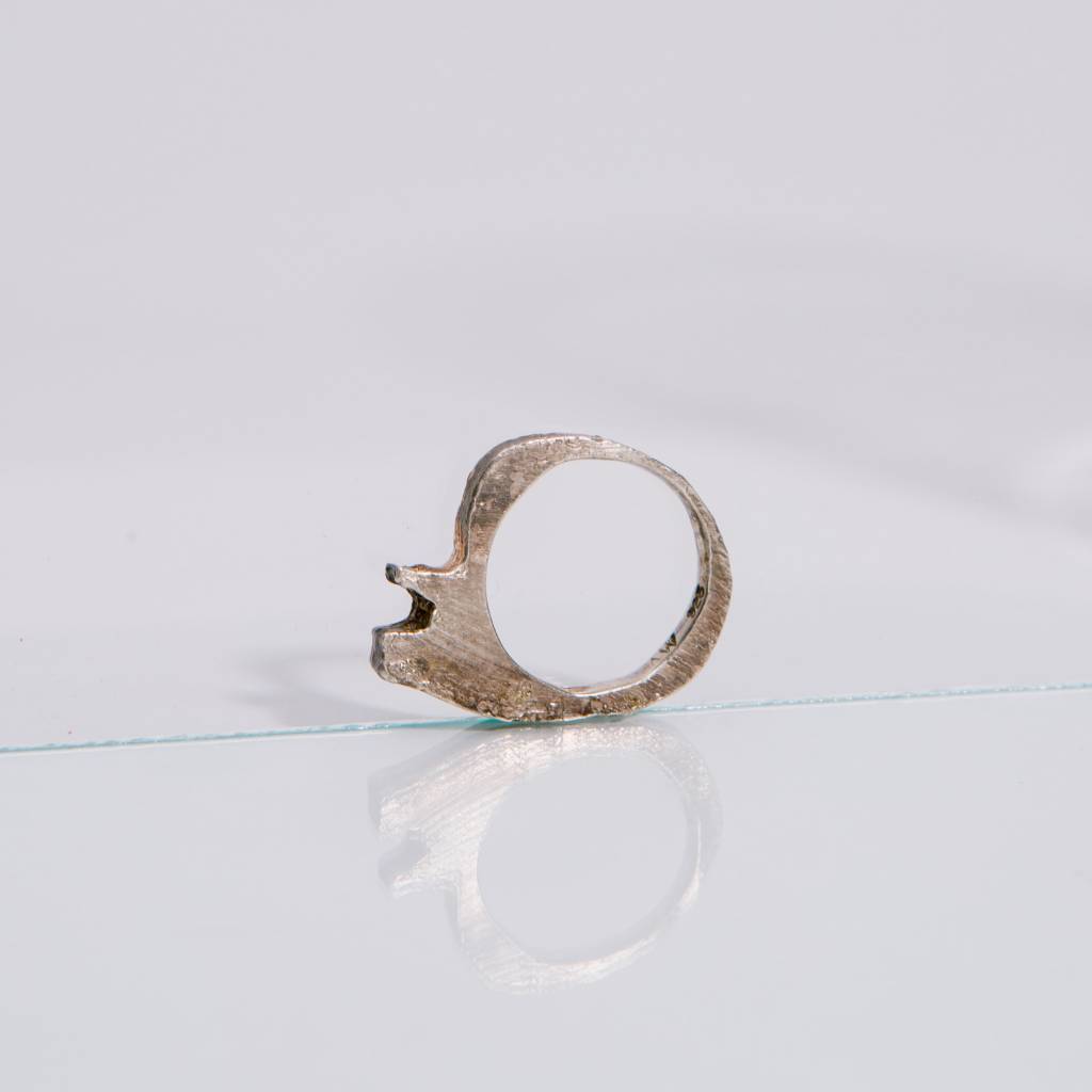 Alice Waese Silver Two Prong Ring, Size 9