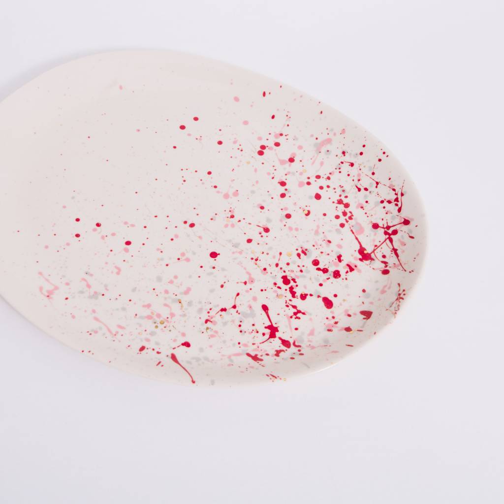 Sarah Cihat Splatter Platter, Porcelain