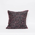 electra eggleston Cairo Pink Granite 22" Pillow with Pink Twill Piping