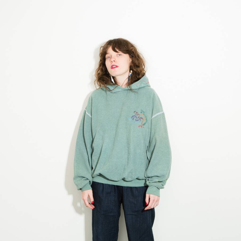 Maria Brinch Inside Out Hoodie - Green LARGE
