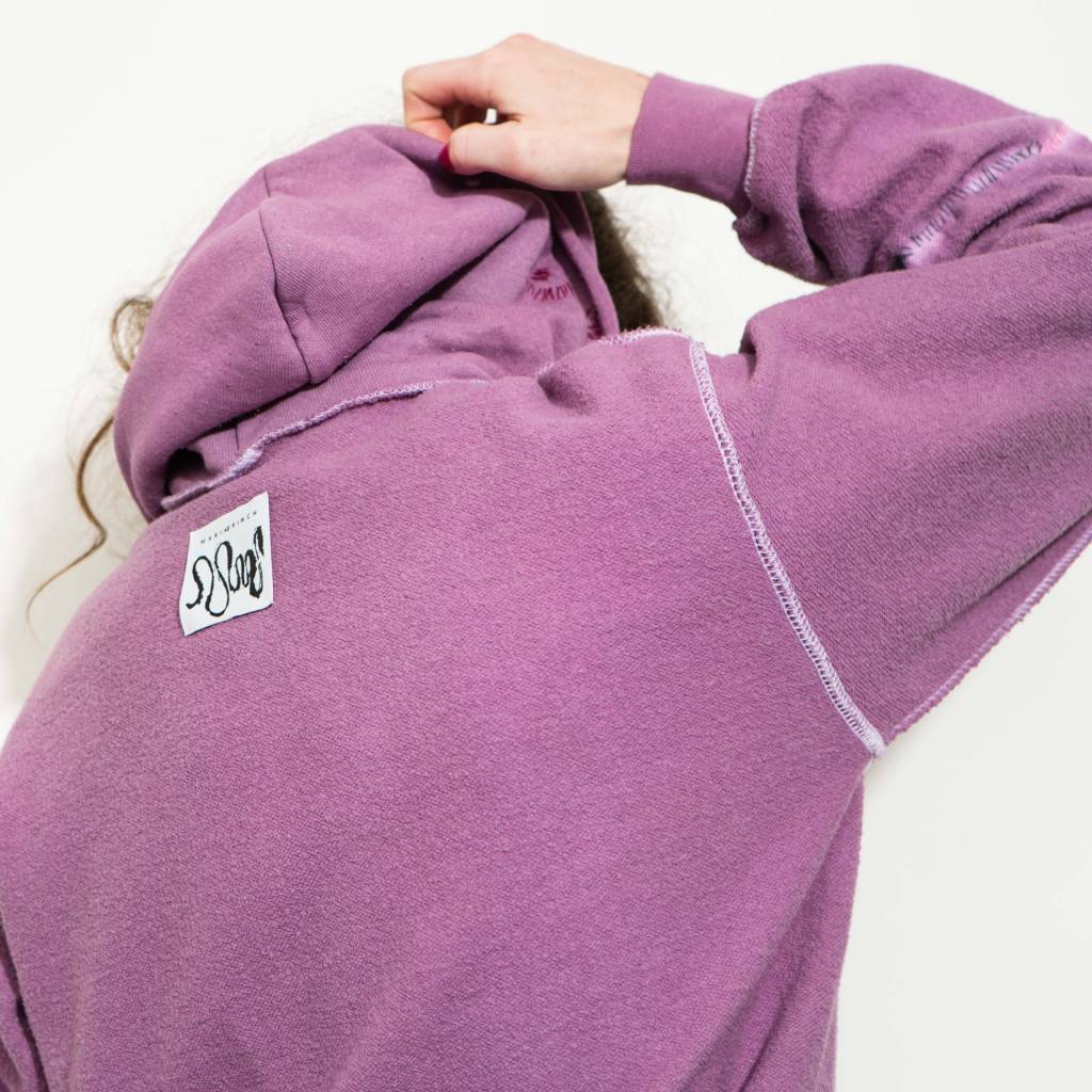 Maria Brinch Inside Out Hoodie - Purple SMALL