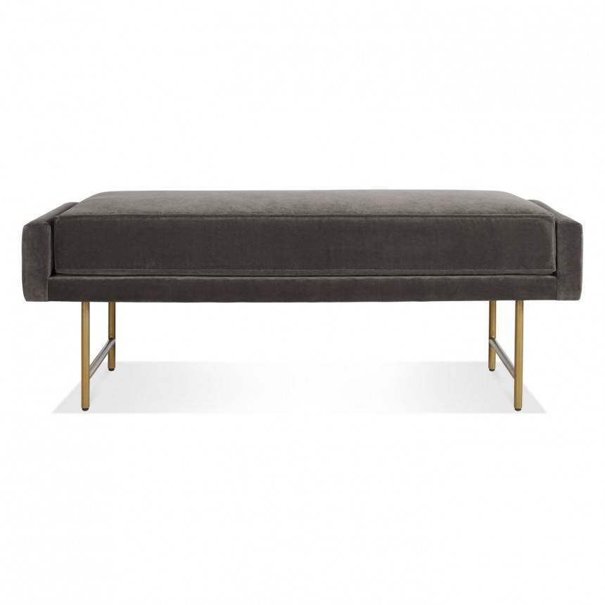 Blu Dot Bank Mink Velvet Bench