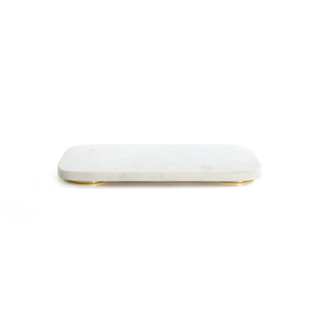 Hawkins NY Mara Marble + Brass Serving Board