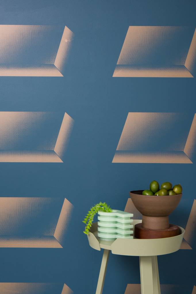 New Hat Above Below - Metallic Wallpaper (per yard)