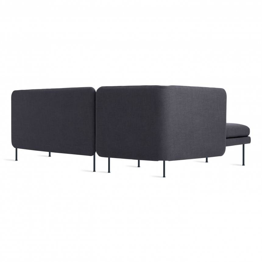 Blu Dot Bloke Armless Sofa with Left Arm Chaise