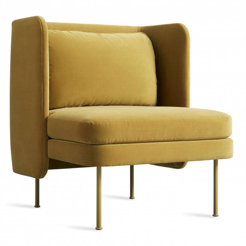 Blu Dot Bloke Velvet Lounge Chair