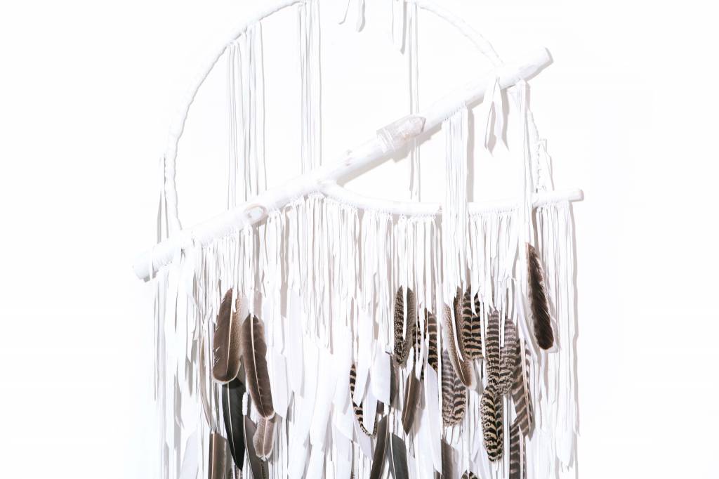 Electric Love 26" Ring Hawkwind Pacha White with Natural Feathers