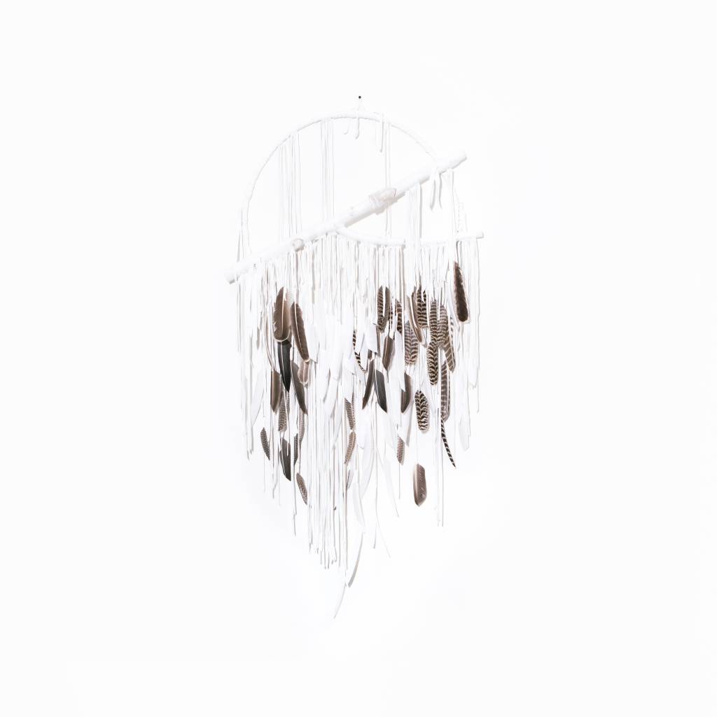 Electric Love 26" Ring Hawkwind Pacha White with Natural Feathers