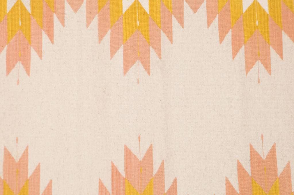Evoke The Spirit Handwoven Runner Rug Guava White