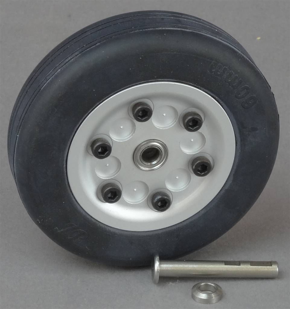 60mm Wheel with bearings and 4mm axle JP Hobby Falcon Hobby Supply
