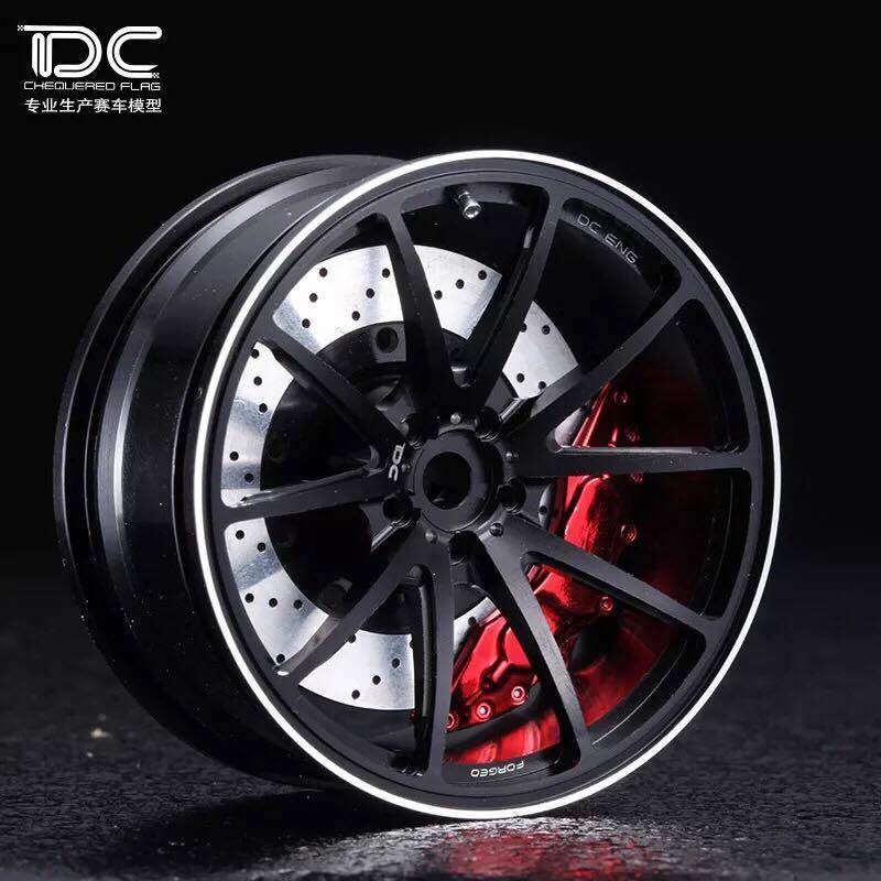 DC-50435 Aluminum CNC R/C Drift Wheel G25 Version Black 6mm Offset by 