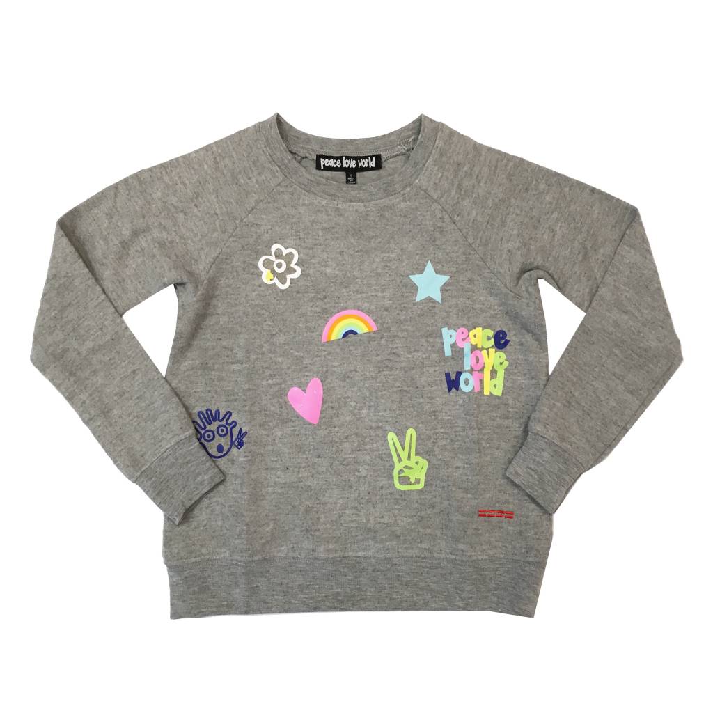 Peace Love World Icons Sweatshirt Peace Love World Icons Sweatshirt