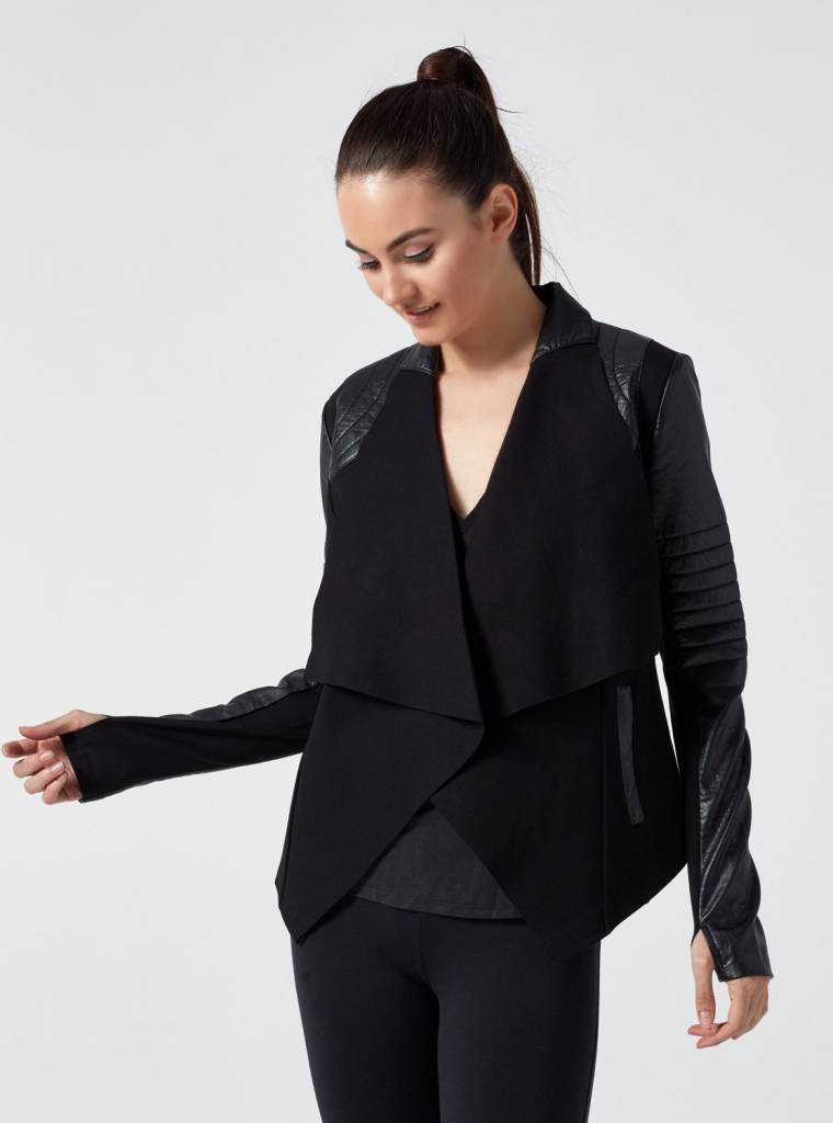 Blanc Noir Drape Front Jacket Blanc Noir Drape Front Jacket