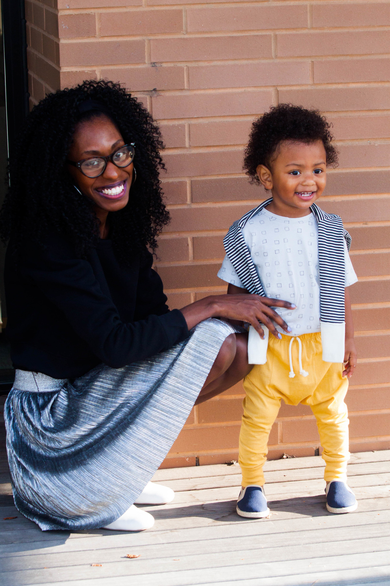 Behind The Scenes of Fall Fashion Shoot Toddler With Mom