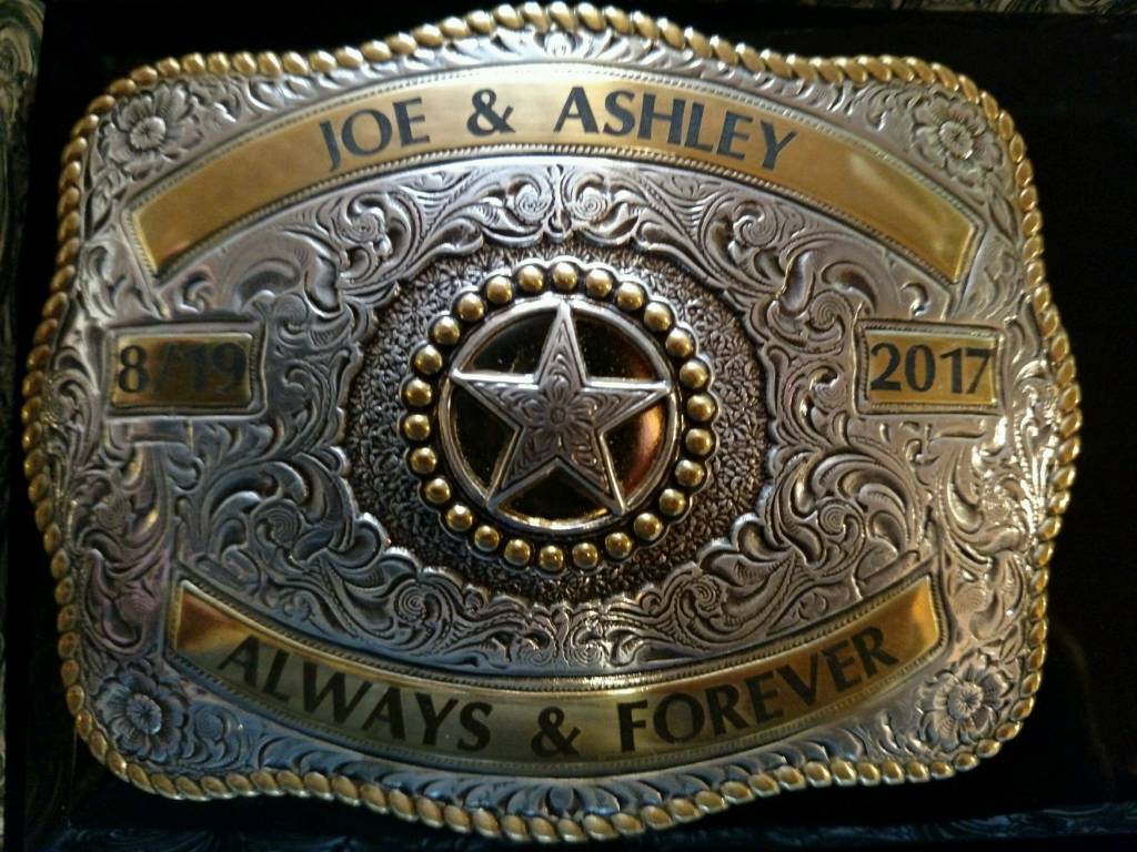 Custom Engraved Crumrine Belt Buckle - 3-1/4&quot;x4-1/4&quot; - Gass Horse Supply & Western Wear