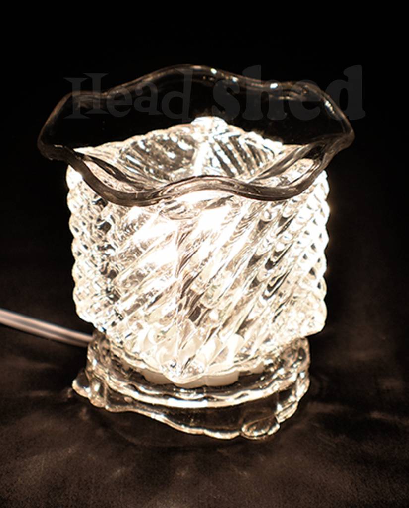 Scentoils Oil Lamp Clear Crystal Square Cybershed