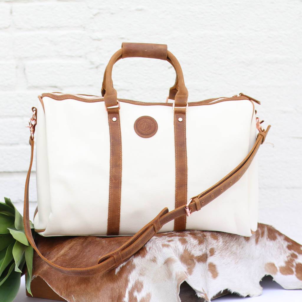 Women S Canvas Leather Duffle Bag Punchy Usa Punchy S Women Canvas Leather Duffle Bag