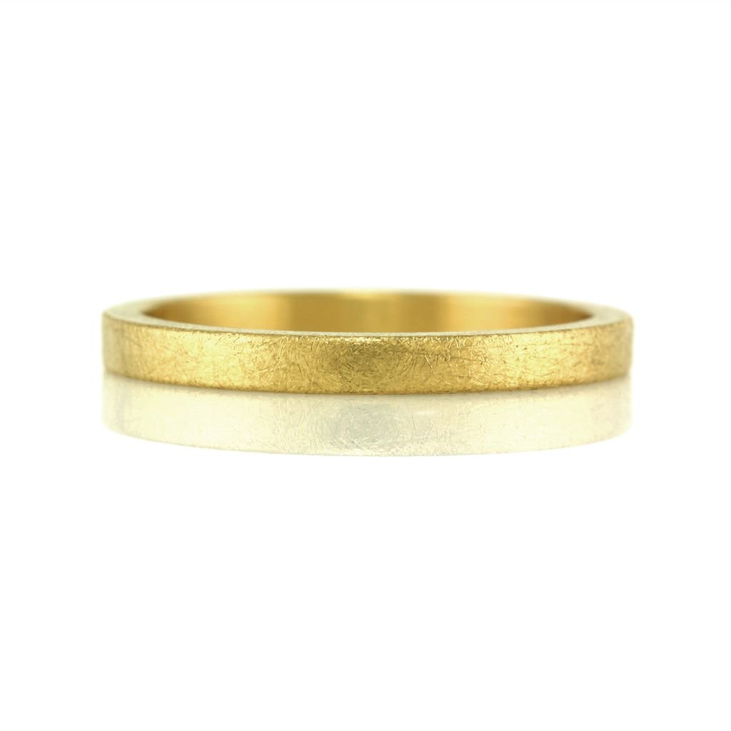 Rustic 22k Gold Ring 2mm Kara Daniel Jewelry Rustic 22k Gold The One Band