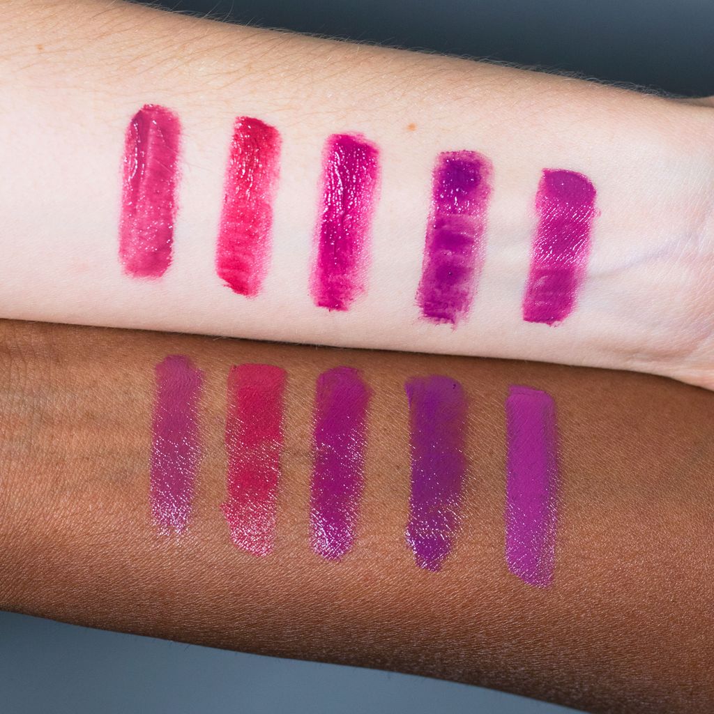 Pink Lip drape test swatches