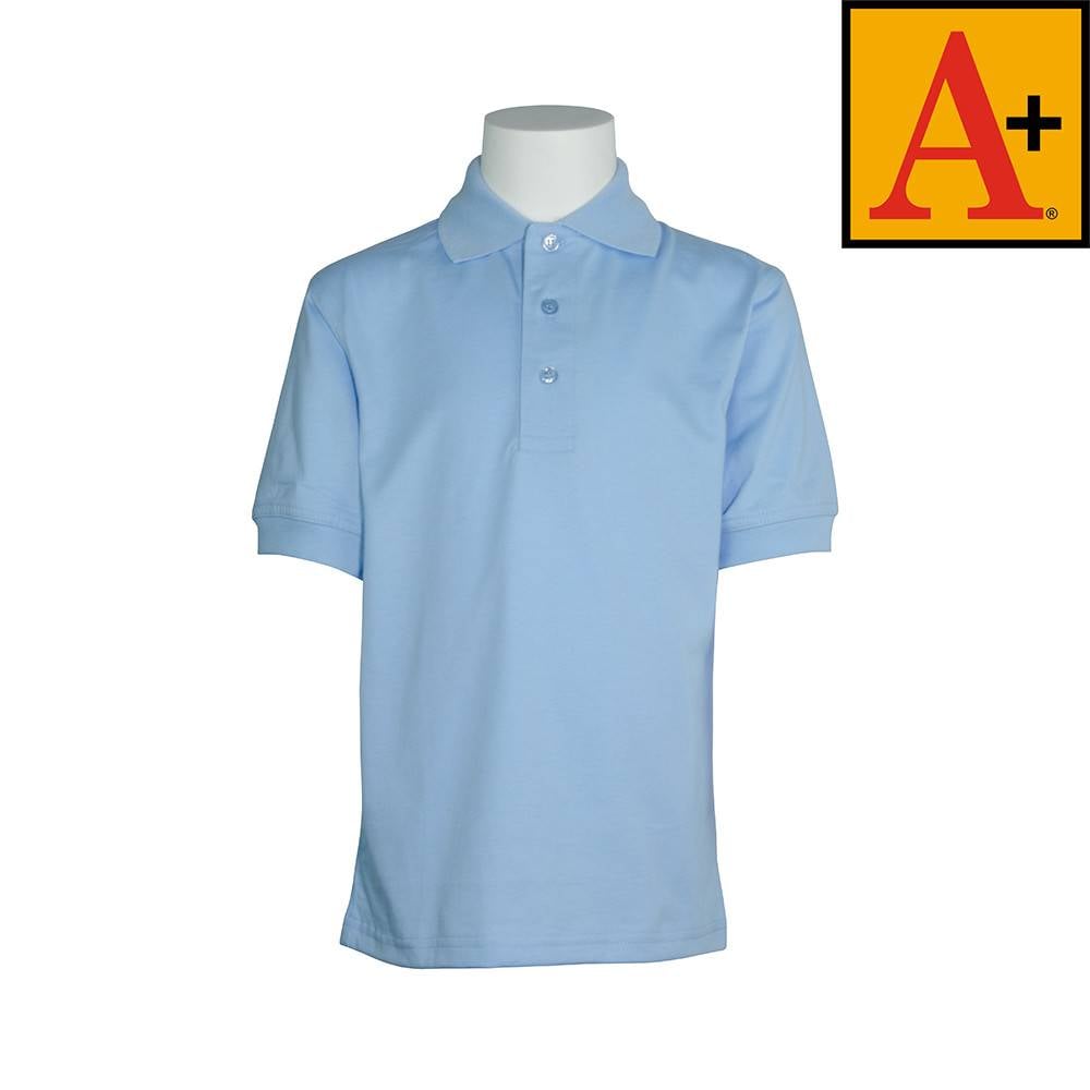 light blue school polo shirts