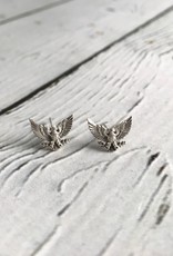 Sterling Silver Patriotic Eagle Stud Earrings - Silver in the City