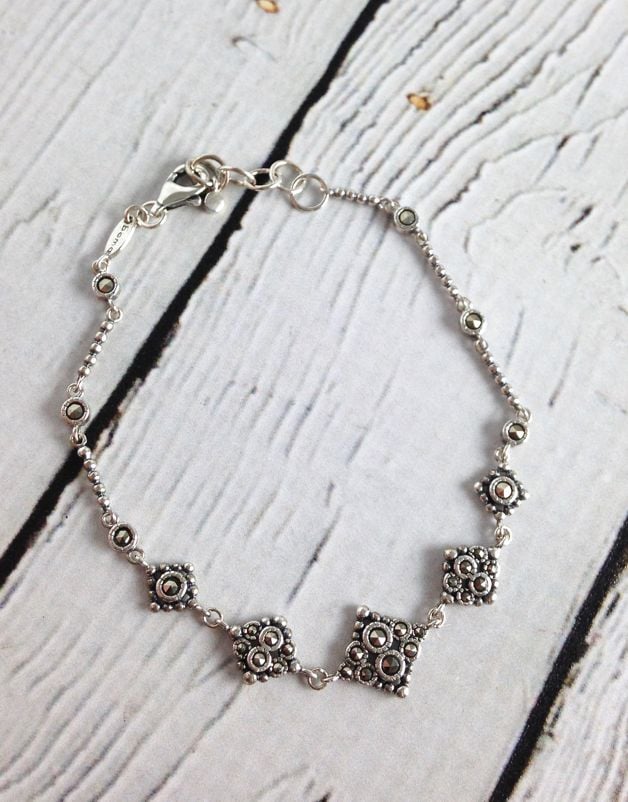 Sterling Silver And Marcasite Bracelet In The City Sterling Silver And Marcasite Bracelet