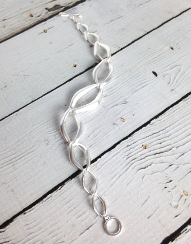 Sterling Silver Pure Collection Matte Bracelet - Silver in the City