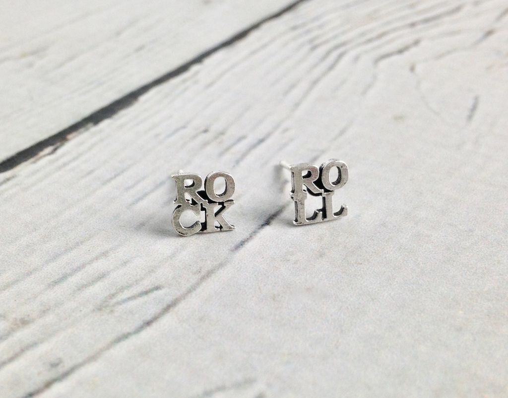 Sterling Silver Rock Roll Stud Earrings In The City Sterling Silver Rock Roll Stud Earrings