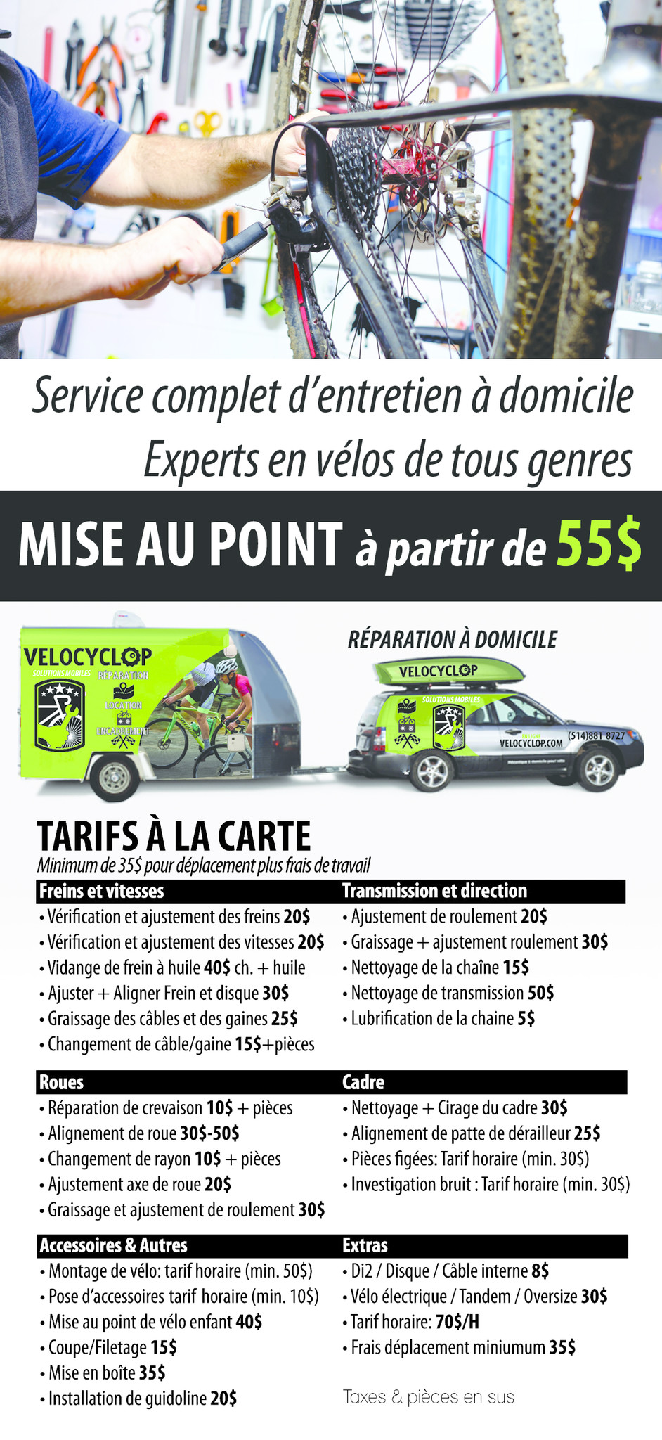 Liste Prix réparation mobile
